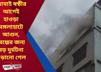 জামাই ষষ্ঠীর আগেই হাওড়া মঙ্গলাহাটে আগুন, অল্পের জন্য বড় দুর্ঘটনা এড়ানো গেল