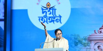 নিউটাউনে ‘দুর্গা অঙ্গন’-এর ভিত্তিপ্রস্তর স্থাপন